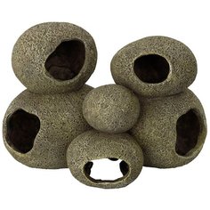 Укрытие для аквариума AQUA DELLA "Камень Rock Cave 3", серый, 21.5x15x13.5см (Бельгия)