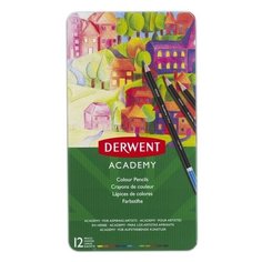 Derwent Карандаши цветные Academy Colour Pencil Tin 12 цветов (2301937)