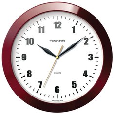 TROYKA 11131117 Часы настенные бордо Тройка