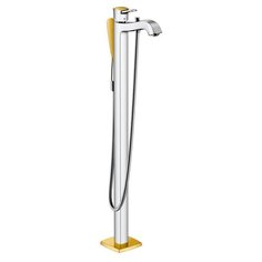 Смеситель для ванны напольный, хром/золото, Hansgrohe Metropol 31445090