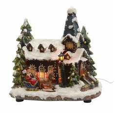Фигурка Kaemingk Lumineo Нарядная церквушка 27 см (481332) белый/зеленый