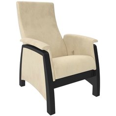 Кресло-качалка Комфорт Модель 101ст размер: 74х84 см, обивка: ткань, цвет: венге/бежевый verona vanilla Komfort