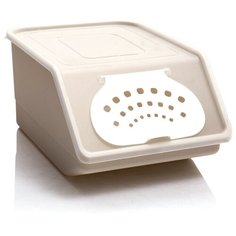 ПОЛИМЕРБЫТ Контейнер для овощей 4382000 7.6 л, 22x32.3 см, бежевый