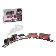 Железная дорога «Классика», свет и звук, с дымом, работает от батареек Сима ленд