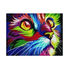 Алмазная мозаика EF 564 Радужный кот 30*40 Paintboy