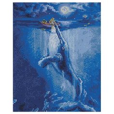 Алмазная мозаика ACPK 79059 Встреча с китом в полнолуние (Ольховая Юлия) 30*40см Paintboy