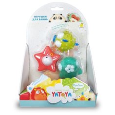 Игрушка для ванной "Морские животные", 3 штуки (морская звезда, рыба-ёж, китенок) ЯиГрушка