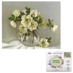 Картина по номерам Molly Белые розочки, Бузин, 40*50 см (KH0825)