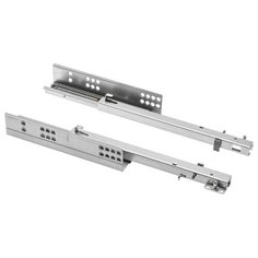 Направляющие MODERN SLIDE не полного 3/4 выдвижения L-450 для деревянных ящиков с доводчиком без крепления к фасаду GTV