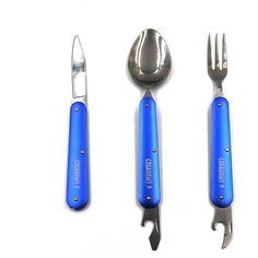 Набор складных столовых приборов "СЛЕДОПЫТ", в чехле (ложка, вилка, нож)