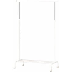 Стойка UniStor WHITNEY для одежды на колёсах и полкой для обуви. Напольная вешалка для одежды