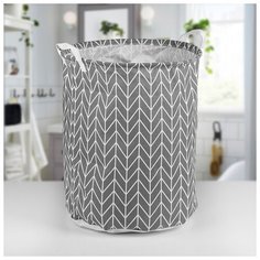 Корзина универсальная Доляна "Зигзаг", 35*35*45 см, цвет серый