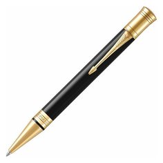 Ручка шариковая PARKER "Duofold Classic Black GT", корпус черный, позолоченные детали, черная, 1931386, 1 шт.