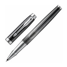 Ручка-роллер PARKER "IM Metallic Pursuit CT", корпус темно-серый, хромированные детали, черная, 2074145, 1 шт.