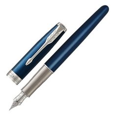 Ручка перьевая PARKER "Sonnet Core Subtle Blue Lacquer CT", корпус синий глянцевый лак, палладиевые детали, черная, 1931533, 1 шт.