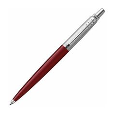 Ручка шариковая PARKER "Jotter Plastic CT", корпус красный, детали из нержавеющей стали, синяя, R0033330, 1 шт.