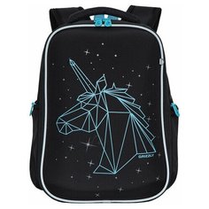 Ранец GRIZZLY школьный, анатомическая спинка, светодиоды, для девочек, "Созвездие", 36х26х17 см, RG-165-1/2, 1 шт.