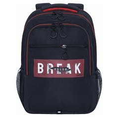 Рюкзак GRIZZLY молодежный, анатомическая спинка, 3 отделения, "BREAK RULES", 42x31x22 см, RU-132-2/2, 1 шт.