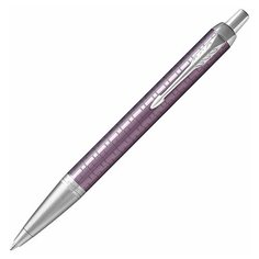 Ручка шариковая PARKER "IM Premium Dark Violet CT", корпус фиолетовый с гравировкой, хромированные детали, синяя, 1931638, 1 шт.