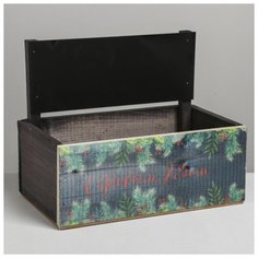 Кашпо Дарите Счастье с грифельной табличкой, "Шрифт", 24,5*14,5*14,9 см