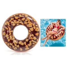 Надувной круг 114см "Пончик шоколад" Intex