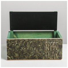 Кашпо Дарите Счастье с грифельной табличкой, "елки", 24,5*14,5*14,7 см