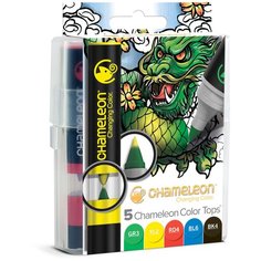 Набор цветовых блендеров "Chameleon" Primary Tones, основные цвета 5 шт.