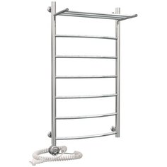 Электрический полотенцесушитель Роснерж Дуга L204100 100x40 с полкой, ЛЕВЫЙ ТЭН