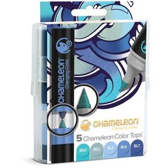Набор цветовых блендеров "Chameleon" Blue Tones, голубые тона 5 шт.