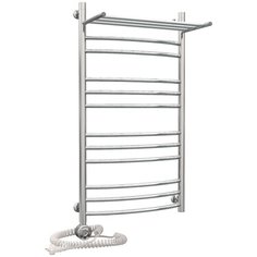 Электрический полотенцесушитель Роснерж Дуга L204110 100x60 с полкой групповой, ЛЕВЫЙ ТЭН