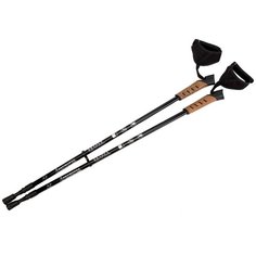 Палки для скандинавской ходьбы 2 шт. BRADEX карбоновые телескопические Нордик Стайл Про черный