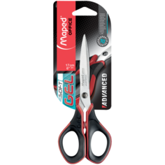 Maped Ножницы Advanced Gel симметричные 17 см красный/черный