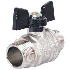 Кран шаровый Bugatti Oregon 03270 муфтовый (НР/НР), латунь Ду 20 (3/4")