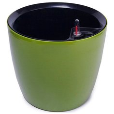 Горшок Техоснастка Комфорт с автополивом, ПИ-38, 5.5 л оливковый