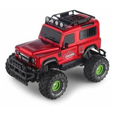 Детская игрушка Yako toys Машина на радиоуправлении Land Rover, радиоуправляемая, игрушечная, 1:18; 2,4G, с зарядным устройством, на аккумуляторе, красный
