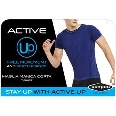 Футболка Pompea, MAGLIA ACTIVE UP, с эргономичными швами, размер L/XL, черный