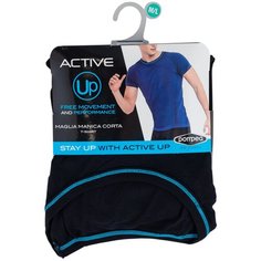 Футболка Pompea, MAGLIA ACTIVE UP, с эргономичными швами, размер S/M, черный