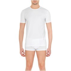 Футболка Pompea, T-SHIRT COTTON, из эластичного хлопка, размер L, белый