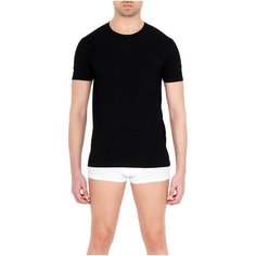 Футболка Pompea, T-SHIRT COTTON, из эластичного хлопка, размер XL,черный