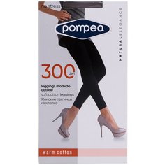 Женские леггины из хлопка 300 den Pompea, DPC LEGGINS, размер 2, черный