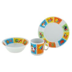 Набор посуды Добрушский фарфоровый завод "Азбука", 3 предмета