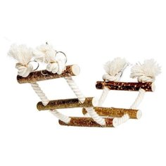 Игрушка для грызунов Zoobaloo Канатная лесенка орешник 35х10 см