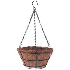 Кашпо PALISAD подвесное 69022 35 см черный/коричневый