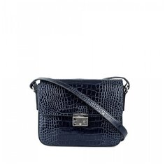 Сумка женская 436 Афина крокодил темно-синий Afina