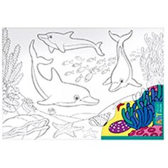 АРТ. Основа для творчества большая. Дельфины. АЙРИС пресс