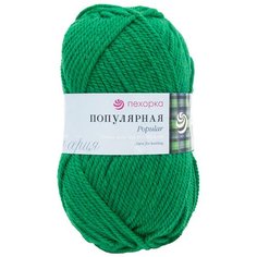 Пряжа Пехорка Популярная 100гр. 133м. (50%шерсть, 50%акрил) (480-Яр.зелень) 10 шт