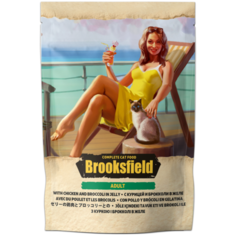 Влажный корм для кошек BROOKSFIELD с курицей, с брокколи 85 г (кусочки в желе)