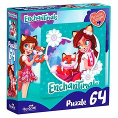 Пазл Origami Enchantimals Фелисити Лис и Флик (03554), 64 дет.