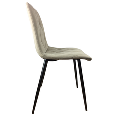 Комплект стульев (4 шт.), СтолБери, Ричи, коллекция Велюр бежевая, каркас муар черный