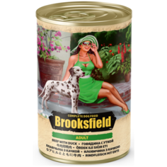 Влажный корм для собак BROOKSFIELD говядина, утка, с коричневым рисом 400 г